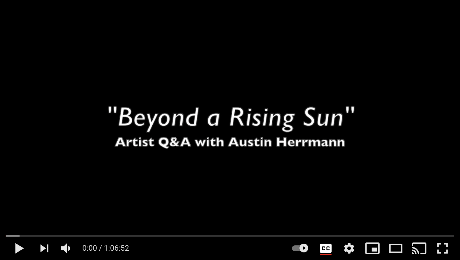 Screen shot of video title card for Q&A with Austin Herrmann