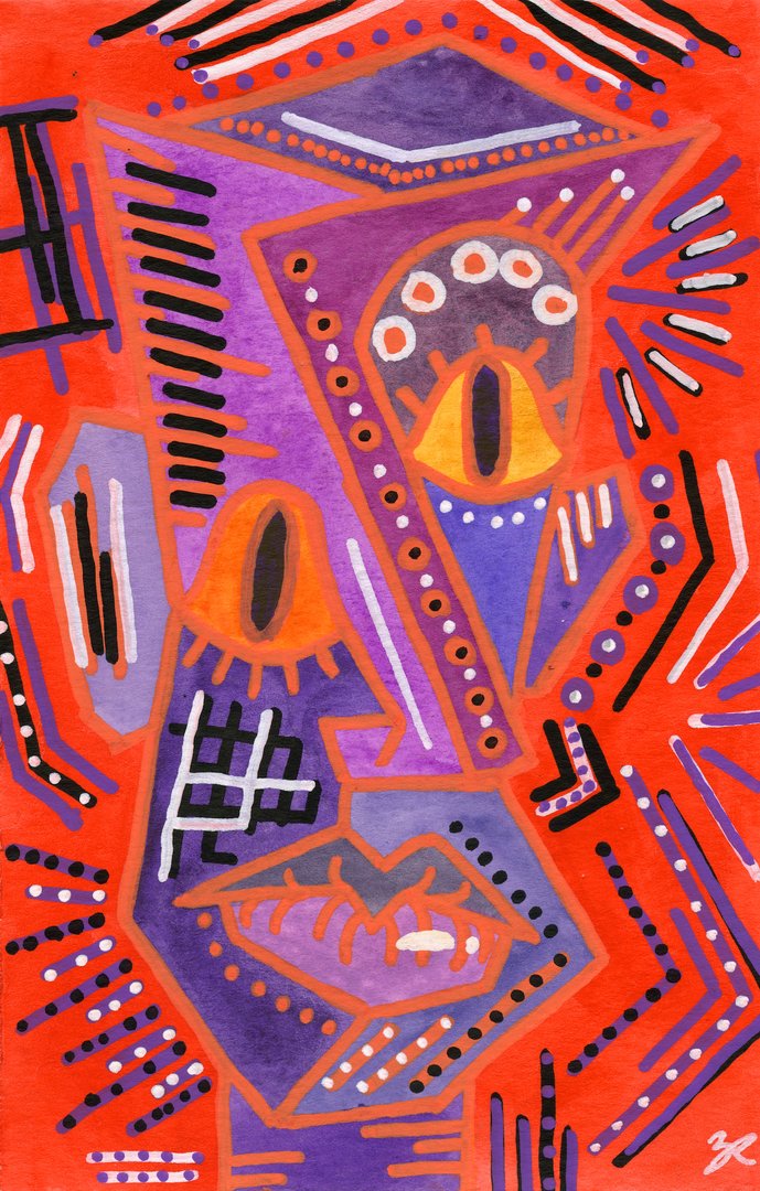 Abstracted portrait of an anxious person in orange and purple.jpg